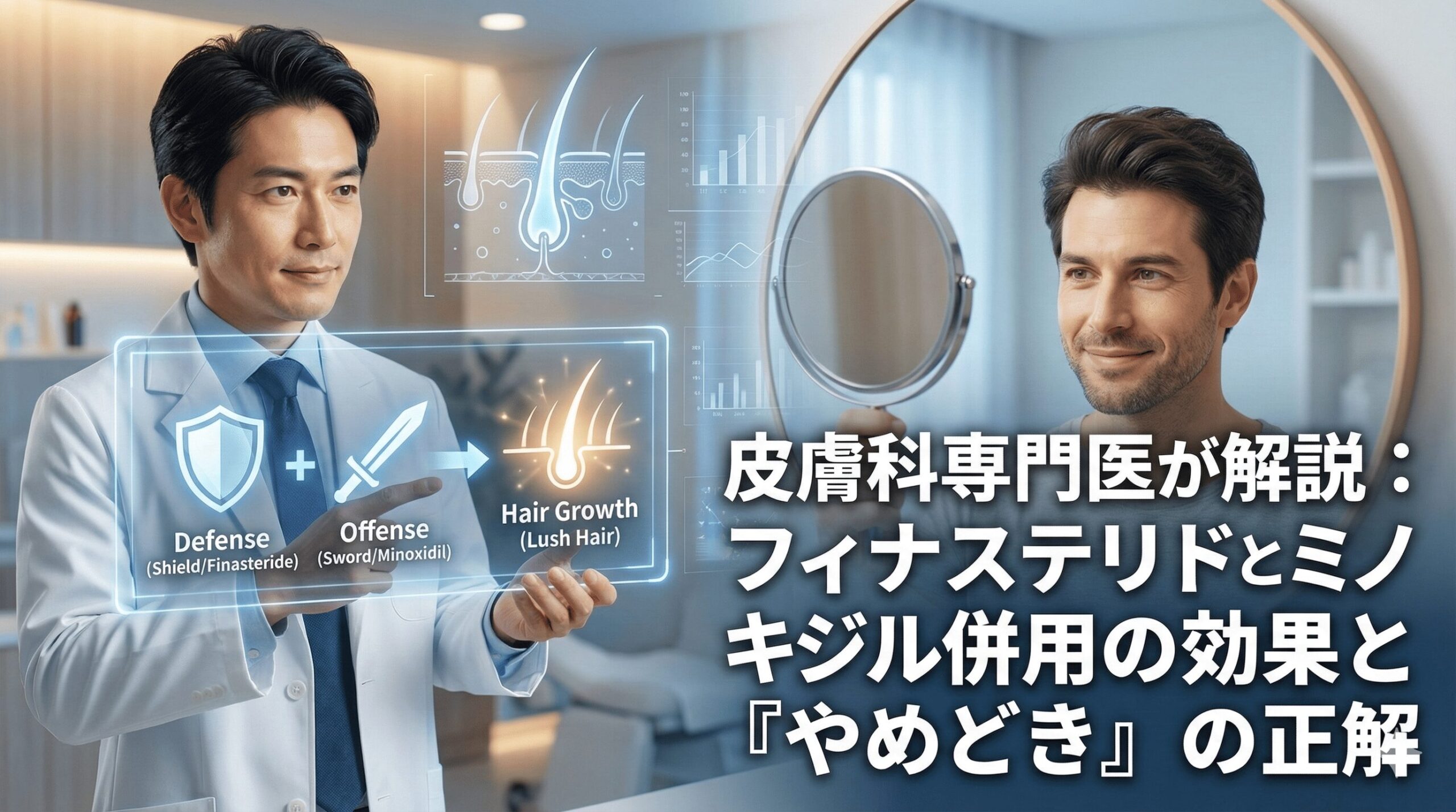 皮膚科専門医が解説：フィナステリドとミノキシジル併用の効果と「やめどき」の正解