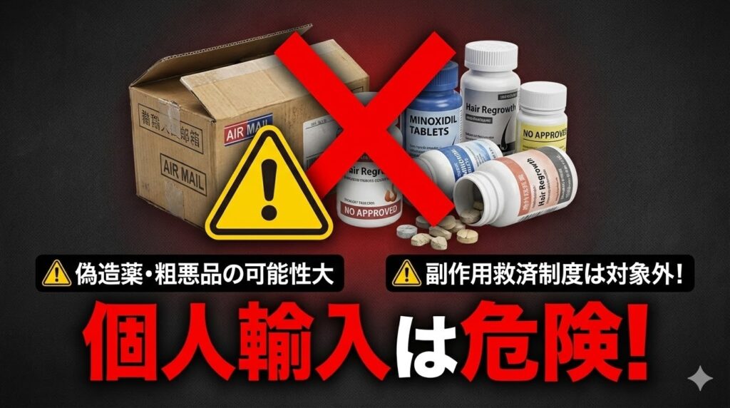 ミノキシジルの個人輸入や海外通販に潜む偽造薬リスクと健康被害の危険性